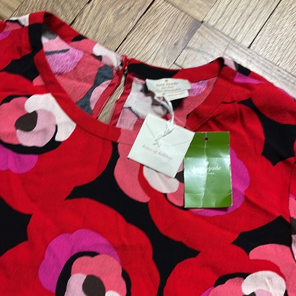 Kate Spade fun blouse poppy’s size 10 NWT - Picture 2 of 6